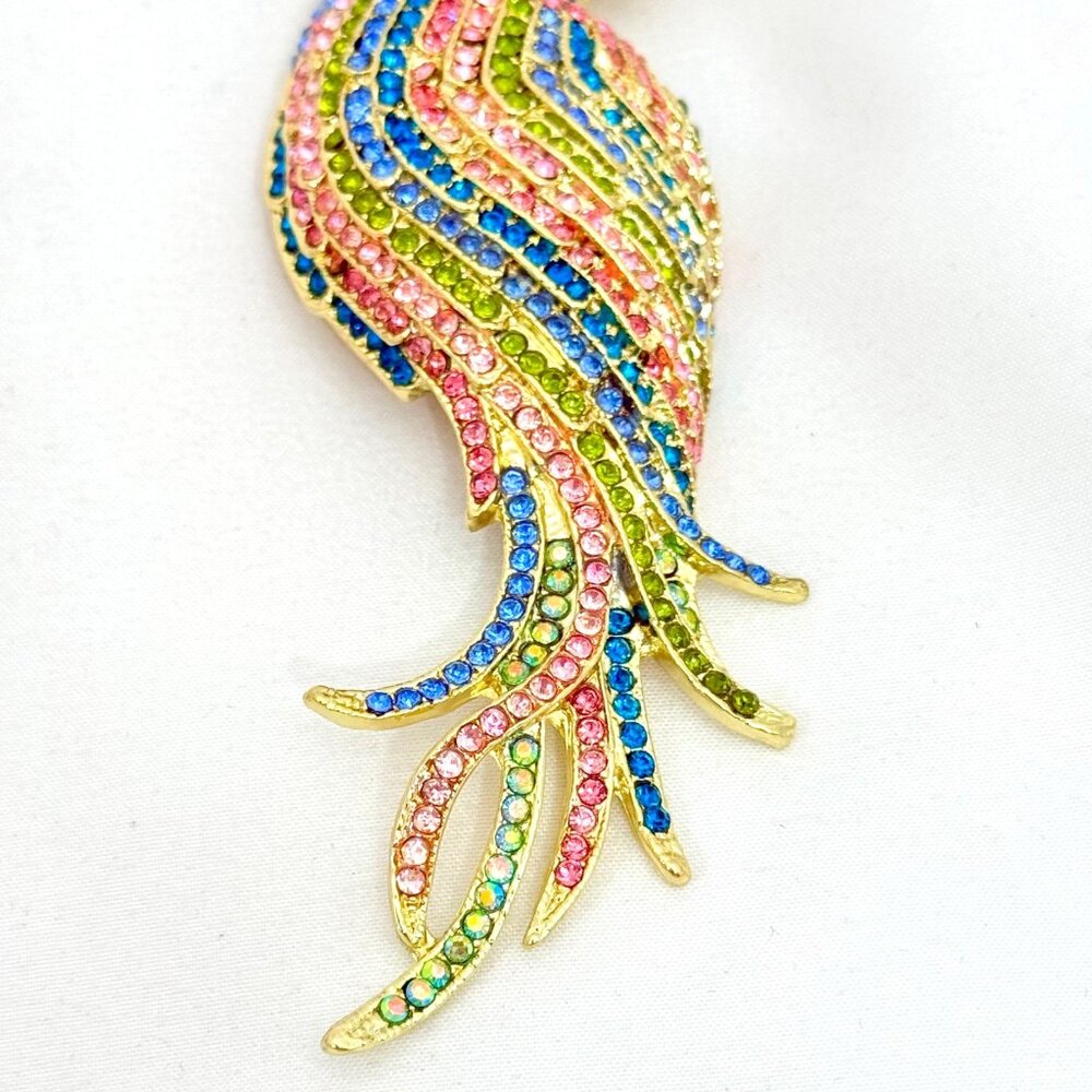 Colorful Large Parrot Brooch - Off Park Collection by JTV with Box - Picture 5 of 12